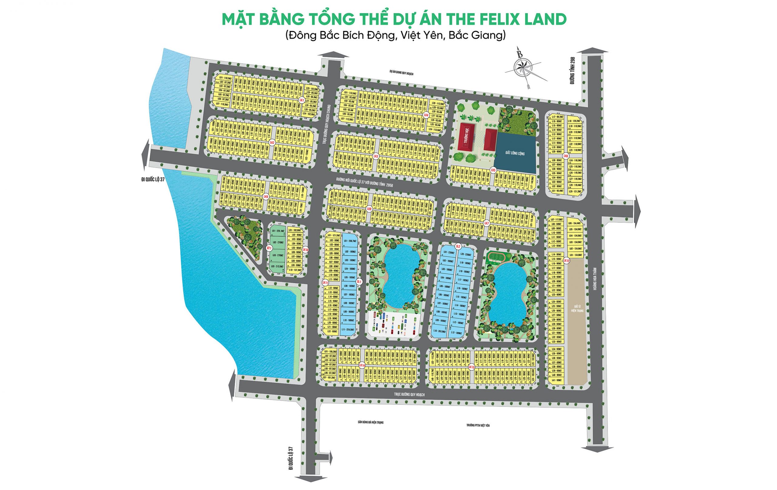 The Felix Land - Khu đô thị mới Đông Bắc thị trấn Bích Động